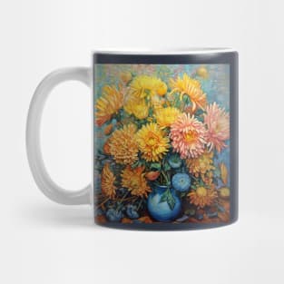 Bouquet of Chrysanthemums in a Vase Mug